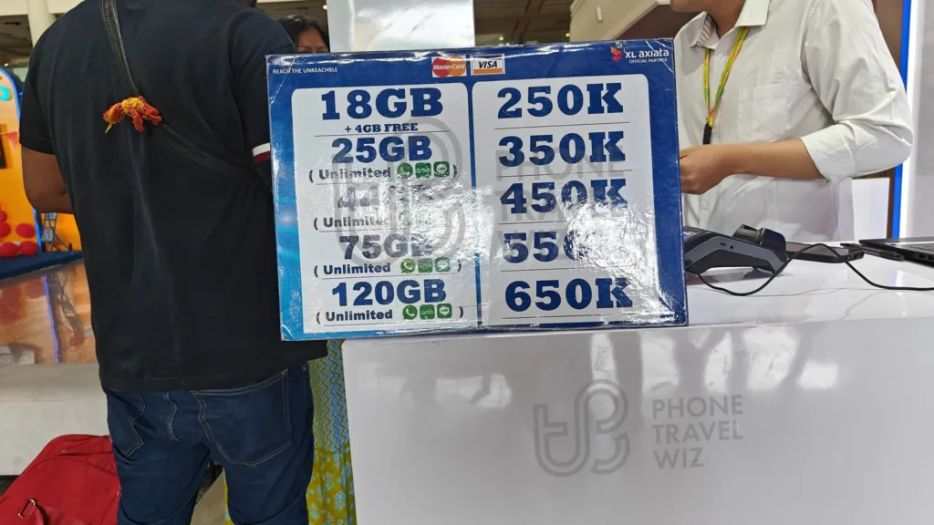 XL Axiata SIM Cards at Denpasar (Bali) I Gusti Ngurah Rai International Airport