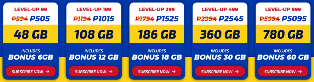 Dito Philippines 180 Days Advance Pay Dito-Level Up Packs