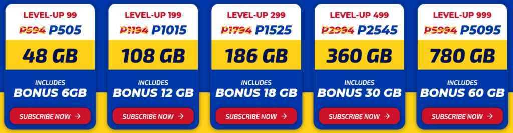 Dito Philippines 180 Days Advance Pay Dito-Level Up Packs