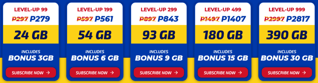 Dito Philippines 90 Days Advance Pay Dito-Level Up Packs