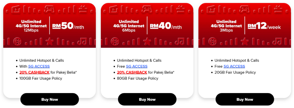 Hotlink by Maxis Malaysia Unlimited Internet Passes