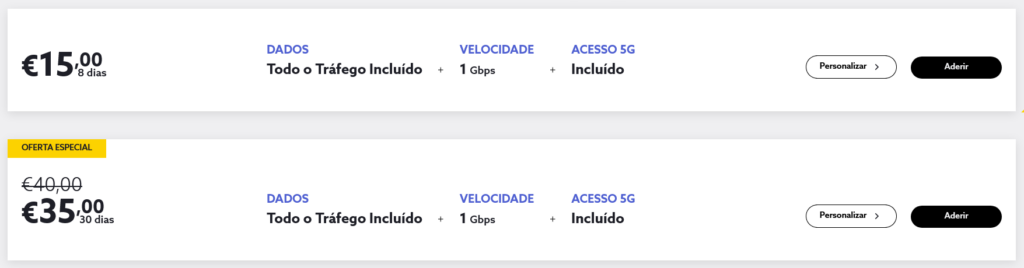 NOS Portugal Pré-pagos Net Móvel (Net Mobile)