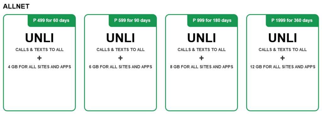 Smart Philippines Allnet Plans