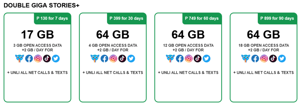 Smart Philippines Double Giga Stories + Plans