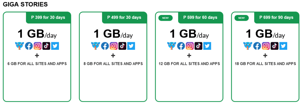 Smart Philippines Giga Stories Plans