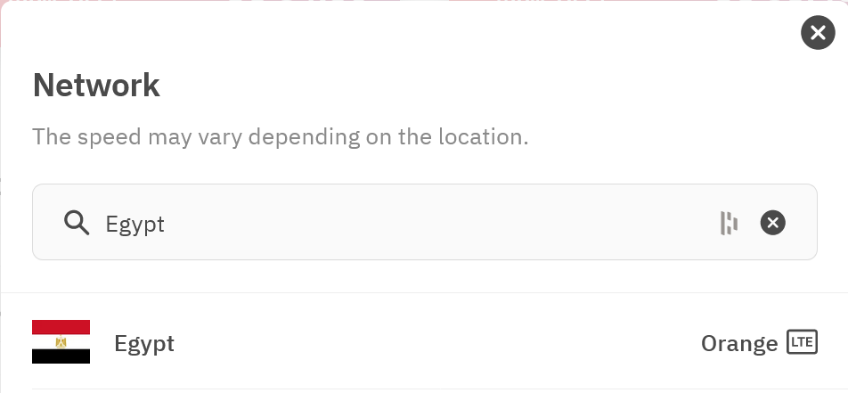 Airalo Menalink eSIM Supported Network in Egypt (Orange)