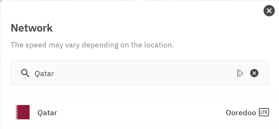 Airalo Menalink eSIM Supported Network in Qatar (Ooredoo)