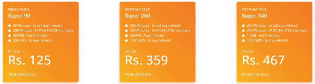 Hutch Sri Lanka Super All-IN-1 Plans