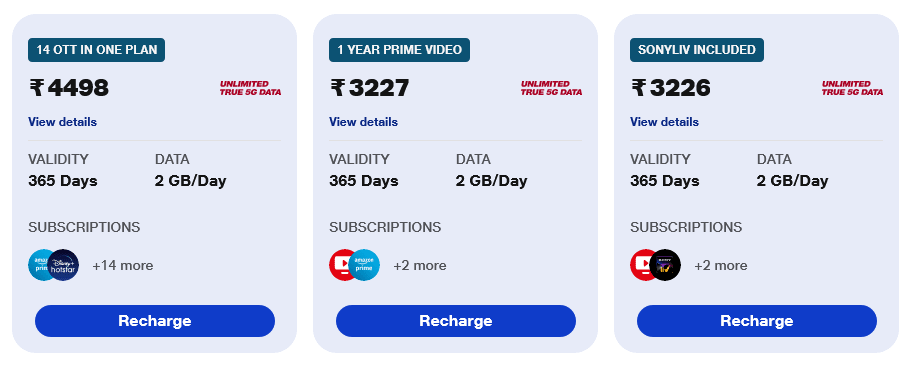 Jio India 2 GB day Prepaid Plans
