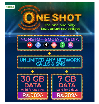 Mobitel Sri Lanka Oneshot Plans