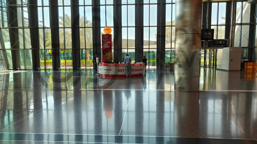 Ooredoo Qatar (Right) Store at Doha-Hamad International Airport