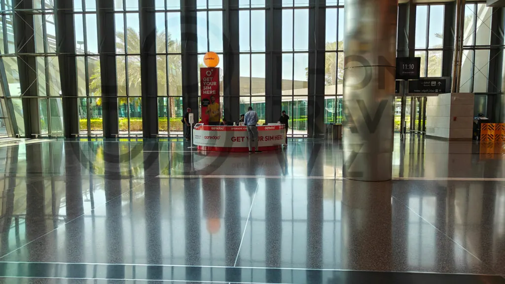 Ooredoo Qatar (Right) Store at Doha-Hamad International Airport