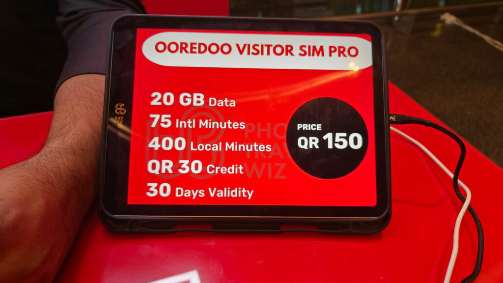 Ooredoo Qatar Tourist (Visitor Pro) SIM Card at Doha-Hamad International Airport