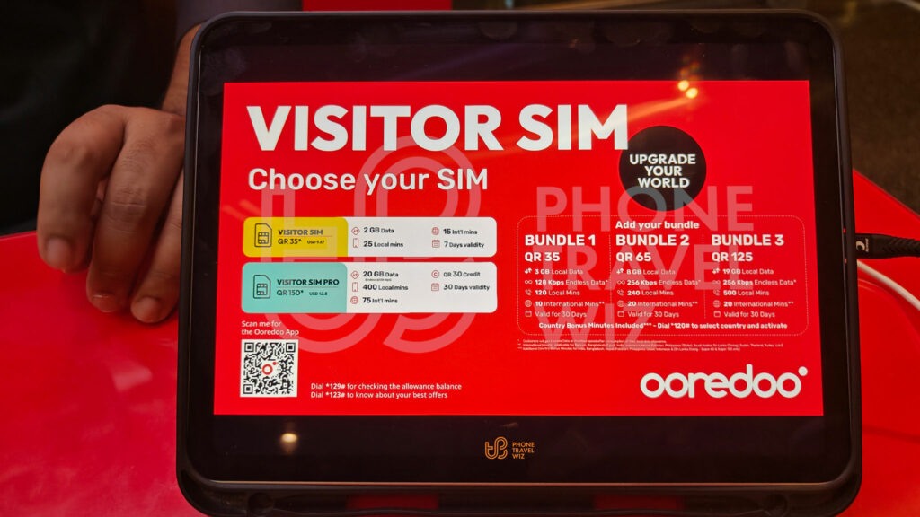 Ooredoo Qatar Tourist (Visitor) SIM Cards at Doha-Hamad International Airport