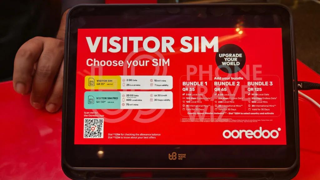 Ooredoo Qatar Tourist (Visitor) SIM Cards at Doha-Hamad International Airport