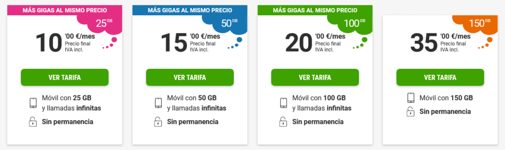 Yoigo Spain Prepago Plans