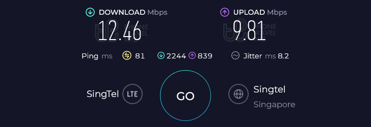 Airalo Asialink Speed Test at Q Square Mall (12.46 Mbps)
