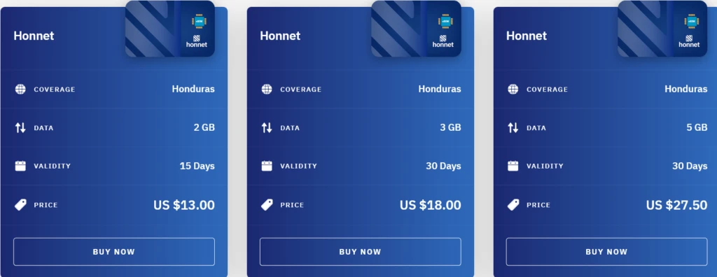 Airalo Honduras Honnet eSIM with Prices