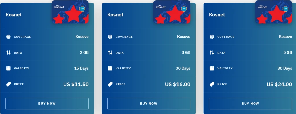 Airalo Kosovo Kosnet eSIM with Prices