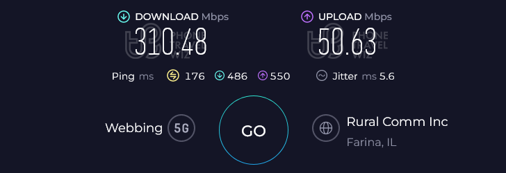 Airalo Tuque Mobile Canada Speed Test at Toronto Pearson International Airport Terminal 3 A Gates (310.48 Mbps)