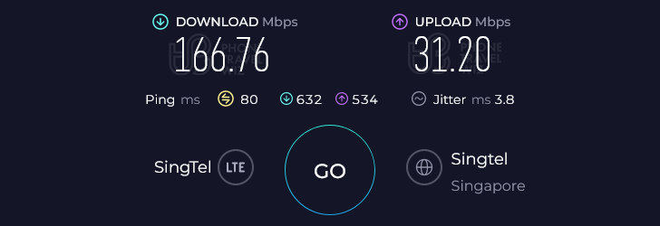 Airalo Xie Xie Speed Test at Taiwan Taoyuan International Airport Terminal 1 Arrivals Hall (166.76 Mbps)