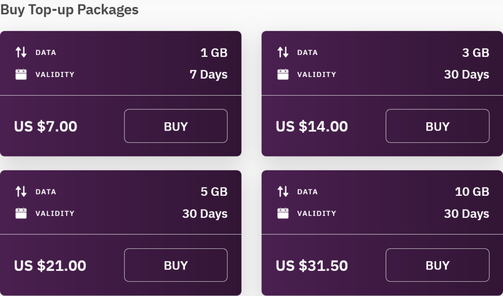 Airalo Xie Xie eSIM Top Ups