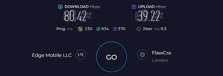 Alosim Saudi Arabia Speed Test at Red Sea Mall (39.22 Mbps)