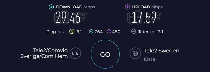 Nomad Europe in Spain Speed Teset at Málaga-Costa del Sol Airport Departure Terminal (Gates D) (17.59 Mbps)