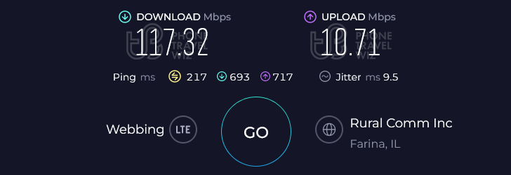 Airalo Americanmex in Canada Speed Test at Dufferin Mall (117.32 Mbps)