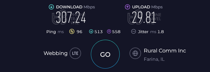 Airalo Americanmex in Canada Speed Test at Toronto Pearson International Airport Terminal 3 A Gates (307.24 Mbps)