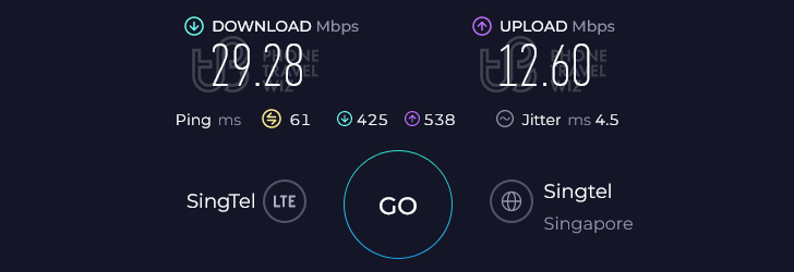 Airalo Asialink Speed Test at Ho Chi Minh City Tan Son Nhat International Airport International Terminal Arrivals Hall (29.28 Mbps)