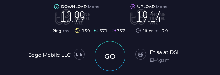 Airalo Giza Mobile Egypt Speed Test at Serapeum of Alexandria (19.14 Mbps)