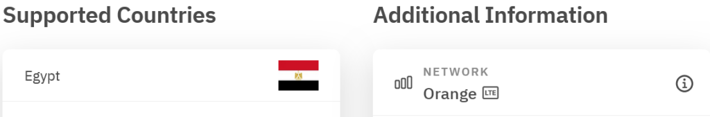 Airalo Giza Mobile Egypt eSIM Supported Network (Orange)