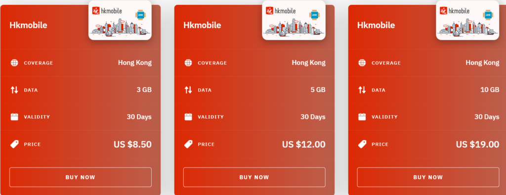 Airalo Hong Kong Hkmobile eSIM with Prices