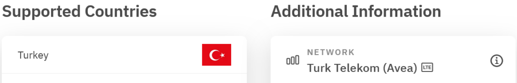 Airalo Merhaba Turkey eSIM Supported Network Türk Telekom