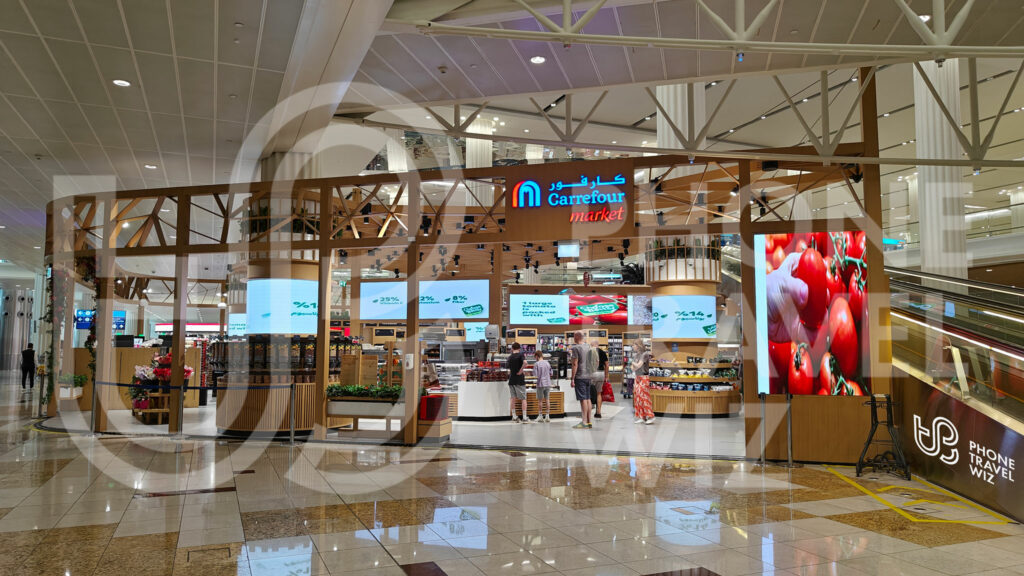 Carrefour Market at Terminal 3 at Dubai International Airport