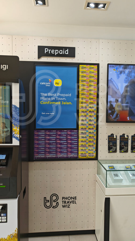 Celcom & Digi Malaysia SIM Cards at a DigiCelcom Store