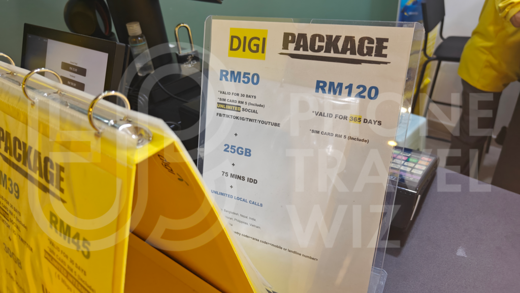 Digi Malaysia 120 MYR 1 Year Plan Sold at Penang International Airport