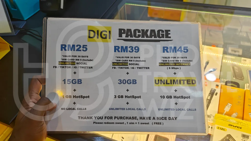 Digi Malaysia Plans Sold at Penang International Airport