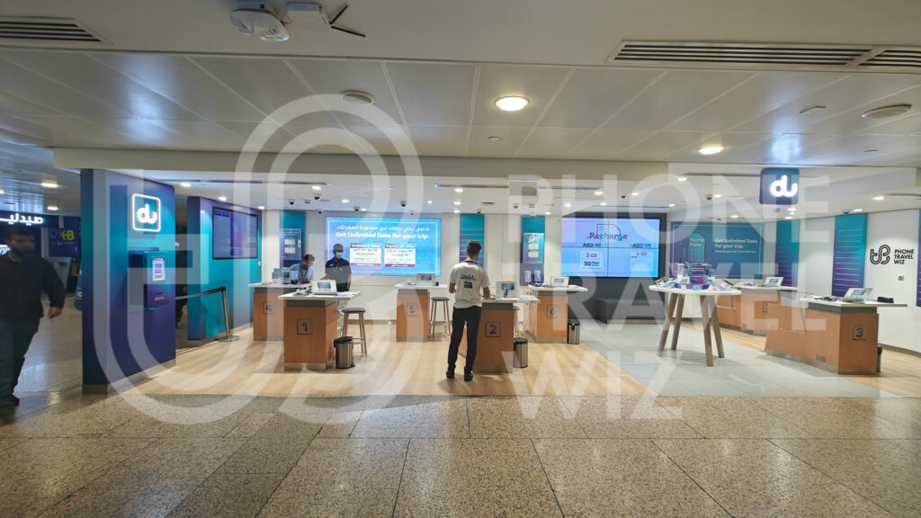 Du United Arab Emirates Store at Terminal 1 at Dubai International Airport