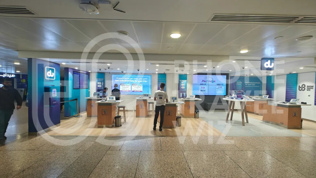 Du United Arab Emirates Store at Terminal 1 at Dubai International Airport