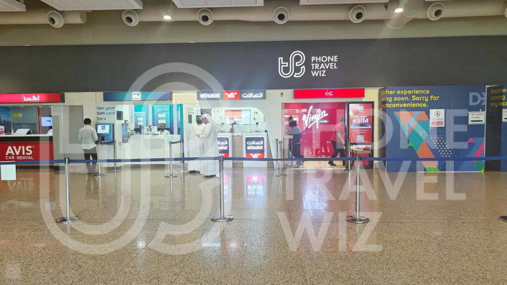 Etisalat, Du & Virgin Mobile UAE Stores at Terminal 2 at Dubai International Airport