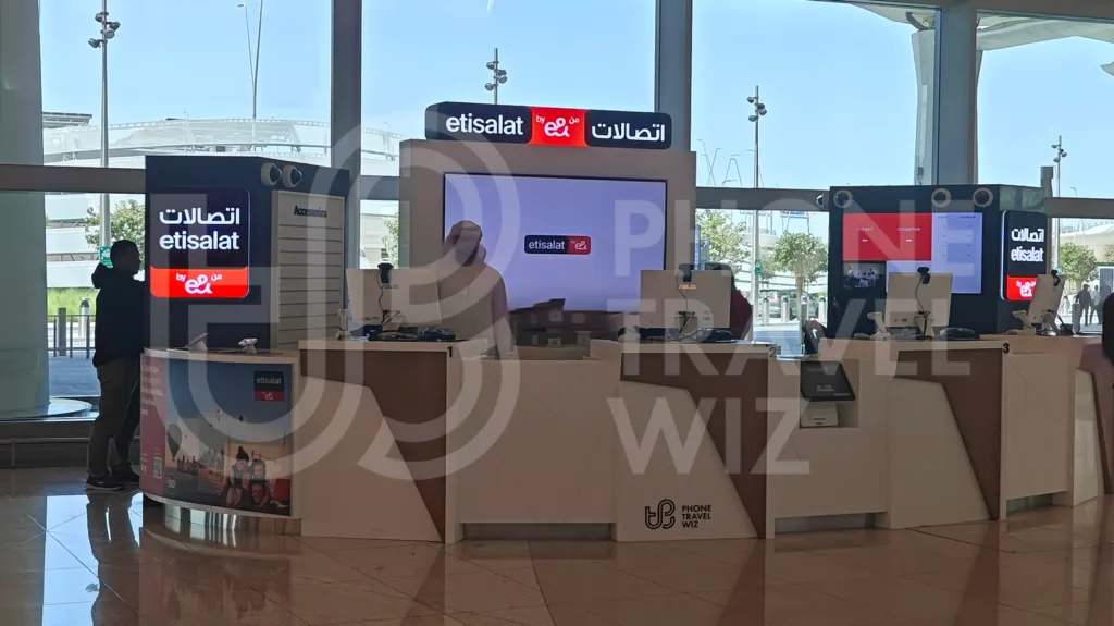 Etisalat United Arab Emirates Store at Abu Dhabi Zayed International Airport