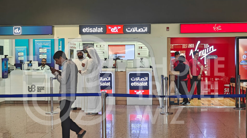 Etisalat United Arab Emirates Store at Terminal 2 at Dubai International Airport