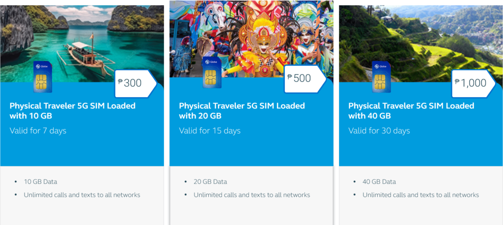 Globe Philippines Tourist SIM Cards