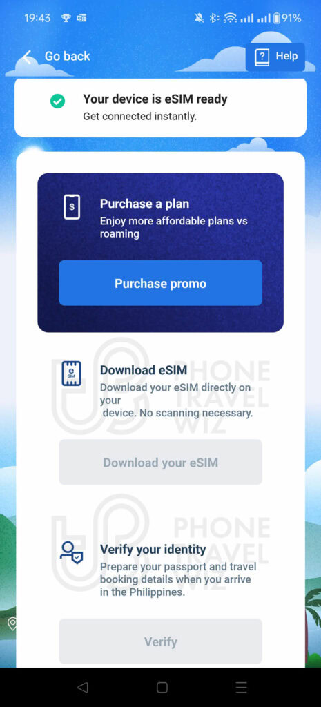 Globe Philippines Tourist eSIM on the GlobeOne App 2