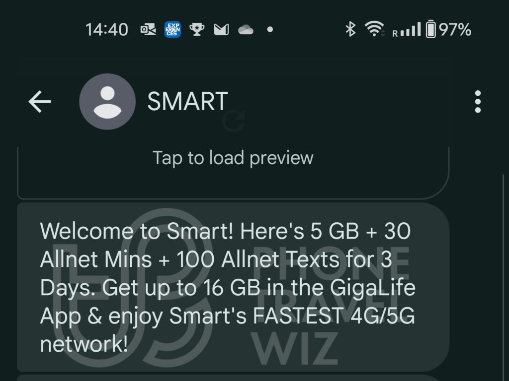 Smart Philippines Freebies (Data, Minutes & SMS) Text Message