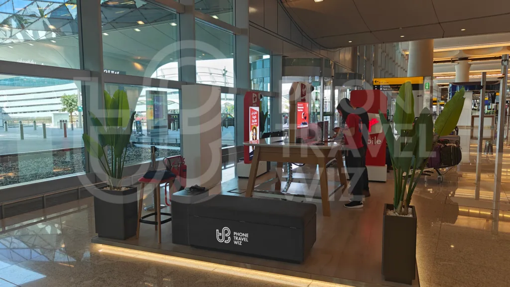 Virgin Mobile United Arab Emirates Booth at Abu Dhabi-Zayed International Airport